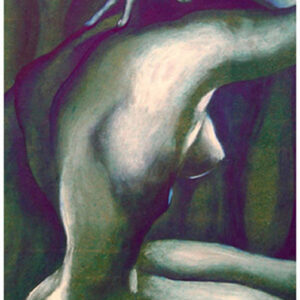 Mujer Pintándose Verde